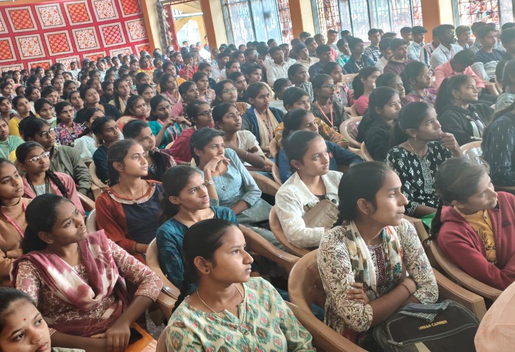 Students at Scholarship Award Ceremony at Sameerwadi