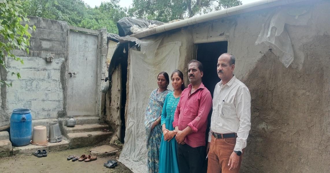 Beneficiary student house and her surroundings